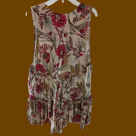 Free people floral print dress sleeveless v-neckline & A line Small size - Picture 2 of 13